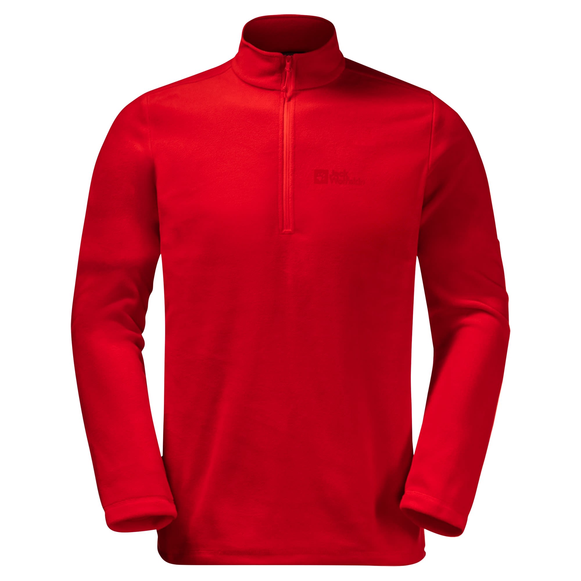 Jack Wolfskin Taunus HZ Rot- Male Polartec(R) Fleece- und Powerstretch-Pullover- Grsse S - Farbe Adrenaline Red