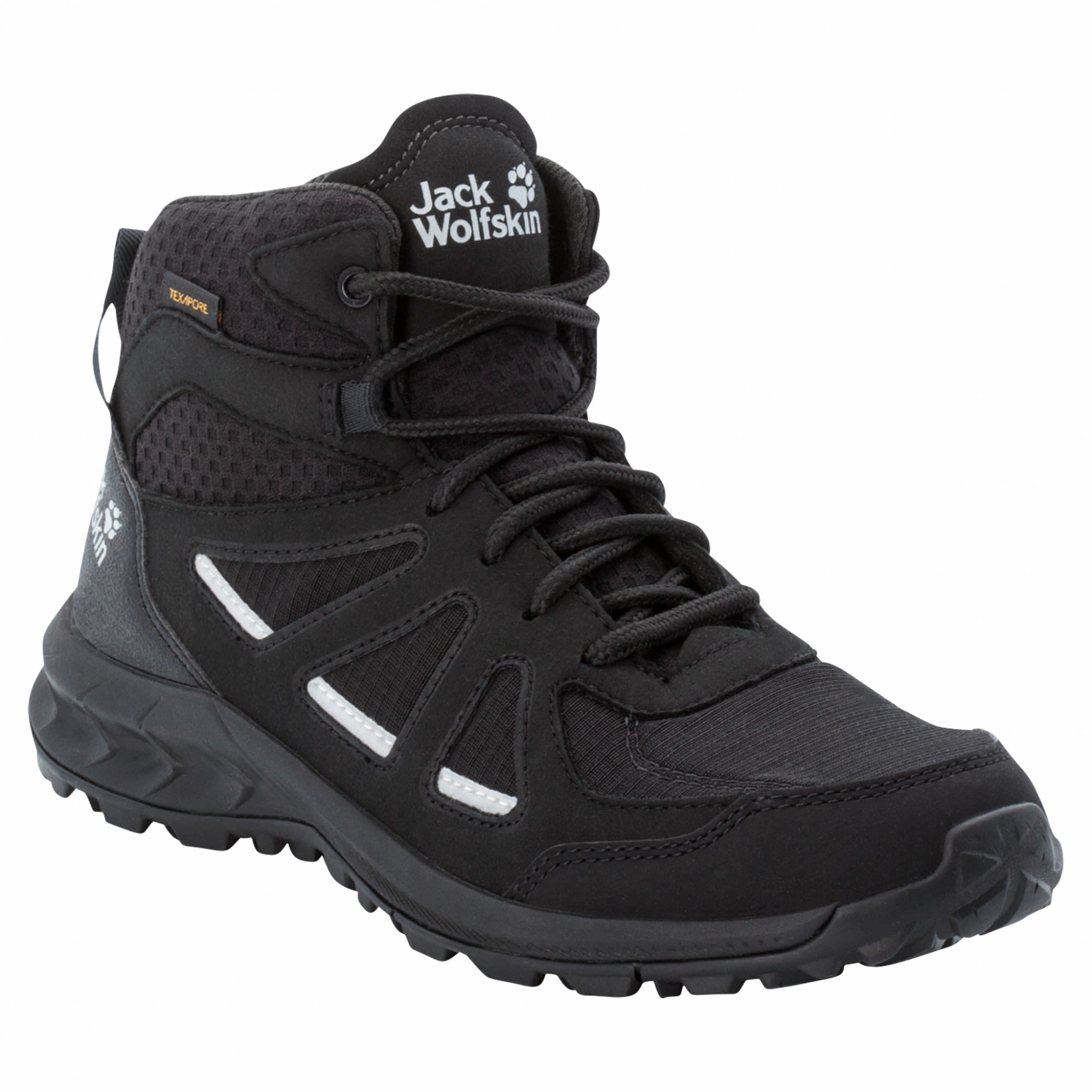 Jack Wolfskin Woodland 2 Texapore Mid Schwarz- Female Wander- und Trekkingstiefel- Grsse EU 36 - Farbe Black - Grey