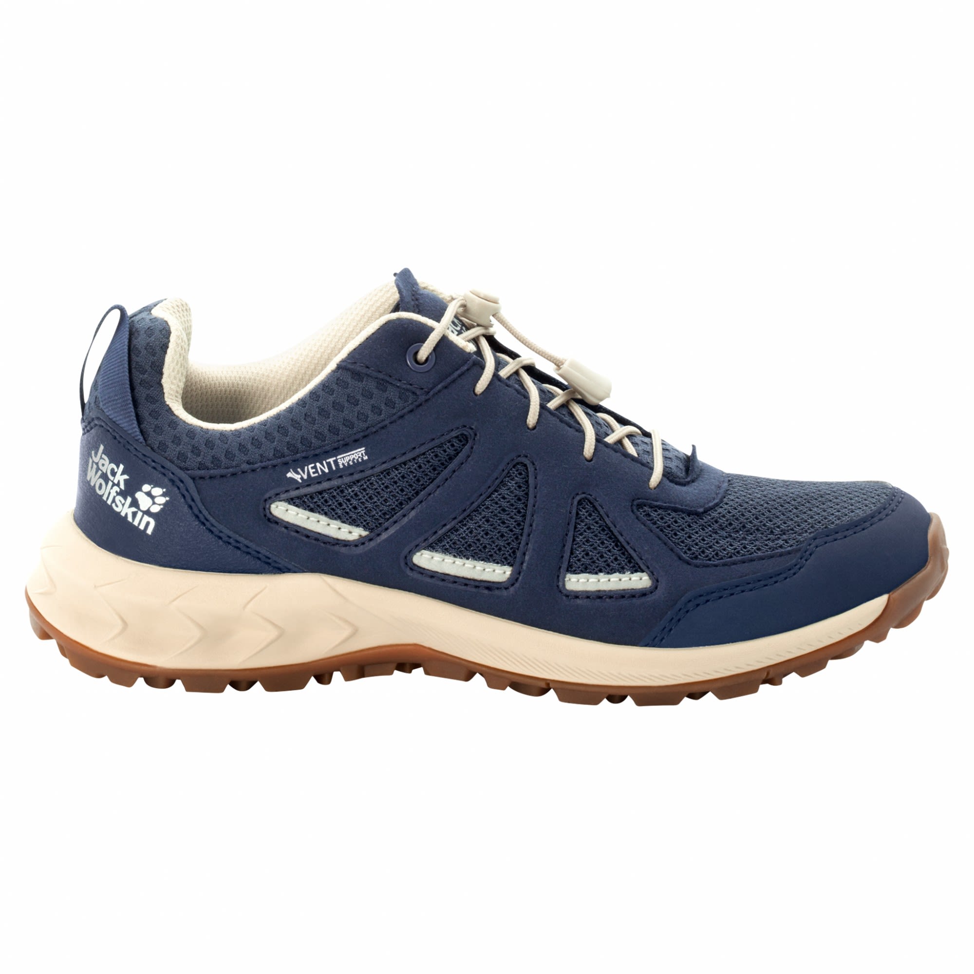 Jack Wolfskin Woodland 2 Vent Low Blau- Female Hiking- und Approachschuhe- Grsse EU 37-5 - Farbe Dark Blue - Beige