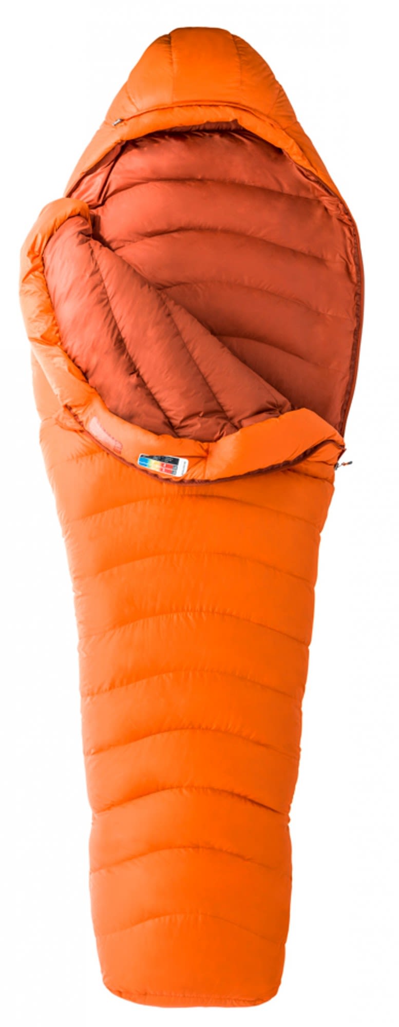 Marmot Lithium Regular Orange- Daunen Daunenschlafscke- Grsse 206 cm - RV links - Farbe Red Sun - Picante