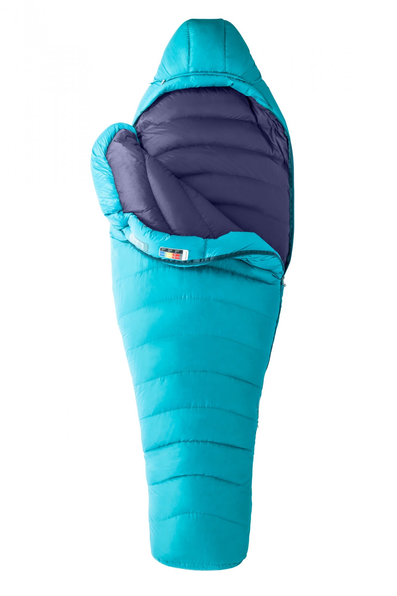 Marmot Xenon Regular Blau- Female Daunen Daunenschlafscke- Grsse 198 cm - RV links - Farbe Vivid Blue - Deep Blue