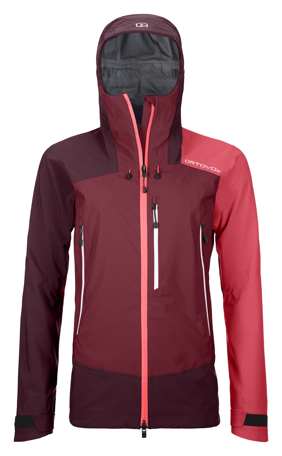 Ortovox Westalpen 3L Jacket Colorblock - Rot- Female Dermizax- Windbreaker- Grsse XS - Farbe Dark Blood