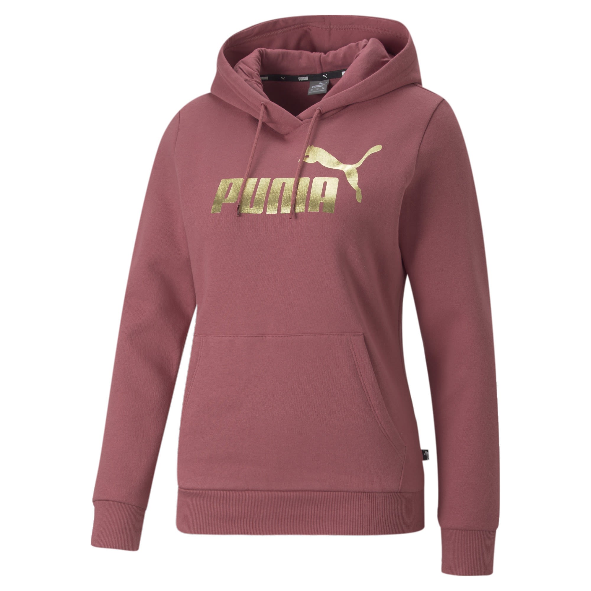 Puma Essentials+ Metallic Logo Hoodie FL Lila- Female Sweaters und Hoodies- Grsse XS - Farbe Dusty Orchid