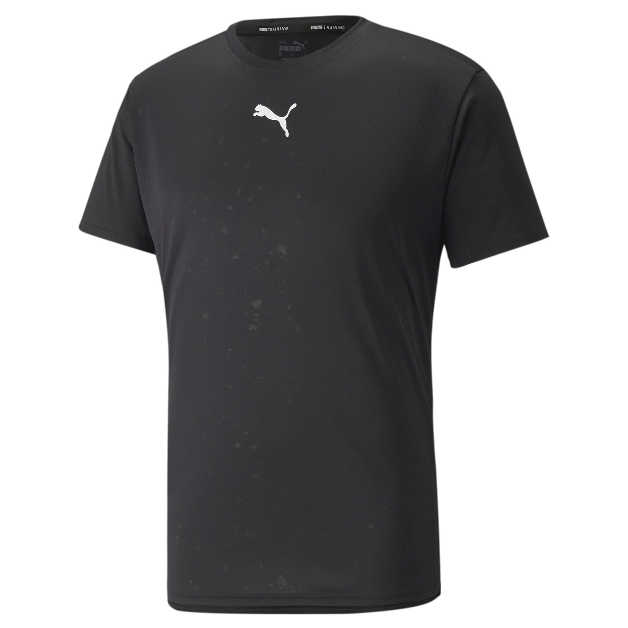 Puma Train Vent Tee Schwarz- Male Kurzarm-Shirts- Grsse L - Farbe Puma Black - Q2 Jacquard