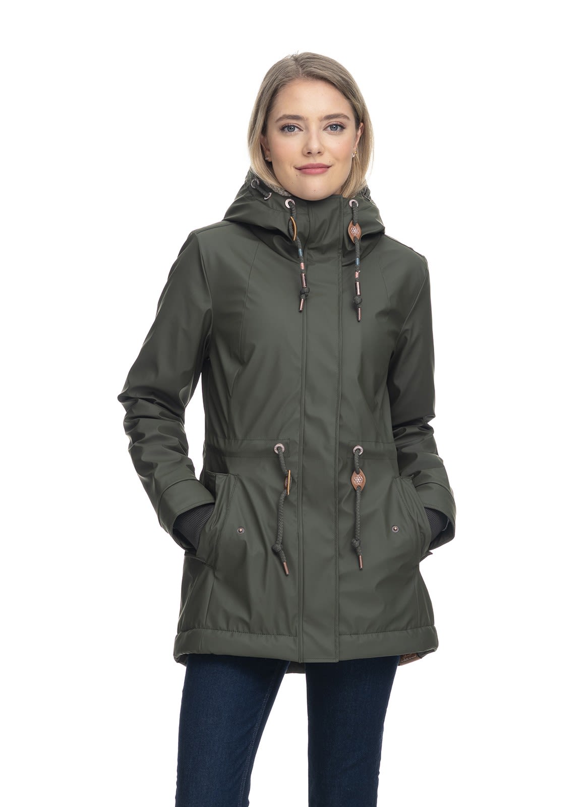 Ragwear Monadis Rainy Grn- Female Ponchos und Capes- Grsse XS - Farbe Dark Olive