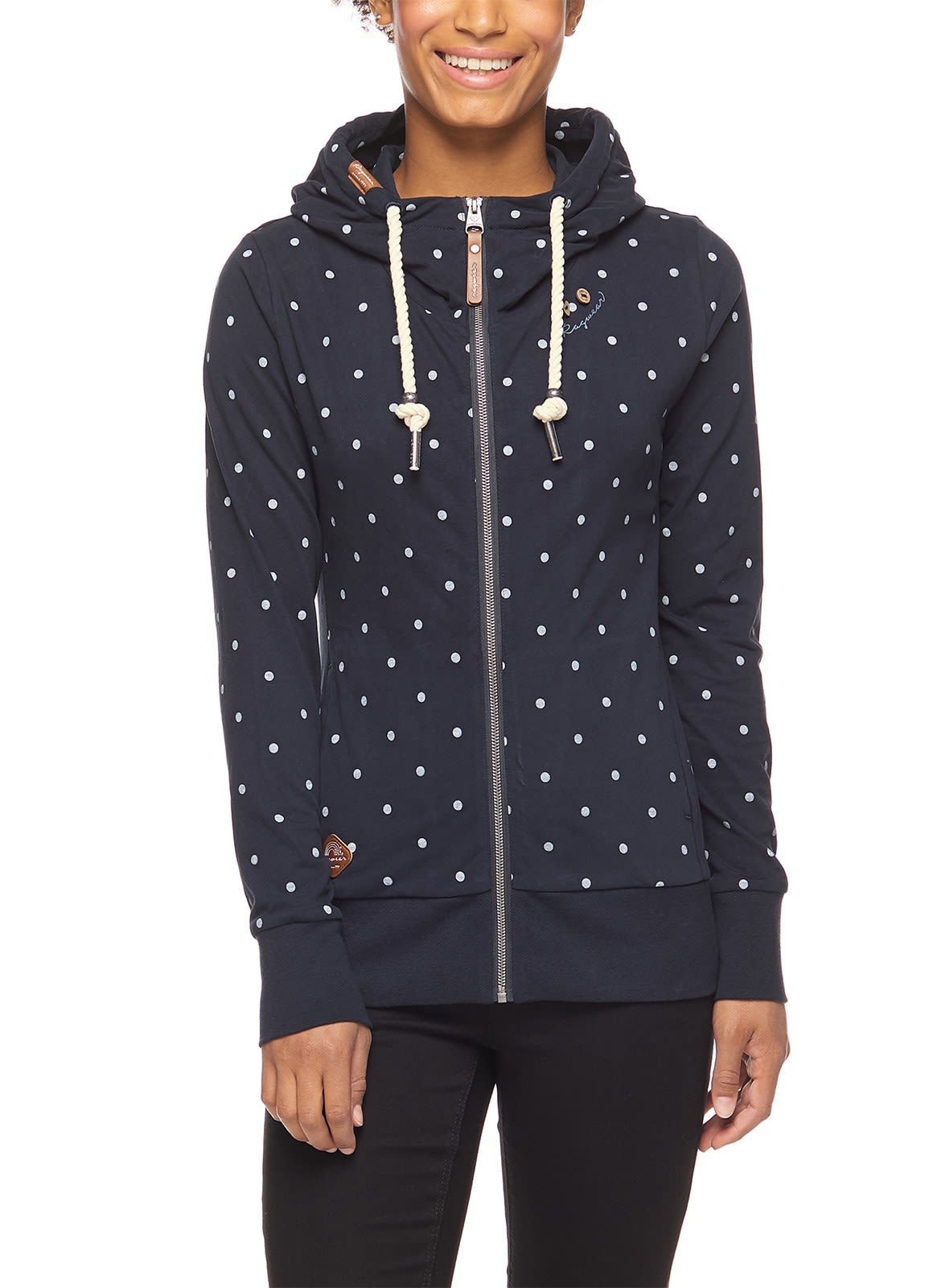 Ragwear Paya Dots Blau- Female Ponchos und Capes- Grsse XXL - Farbe Navy