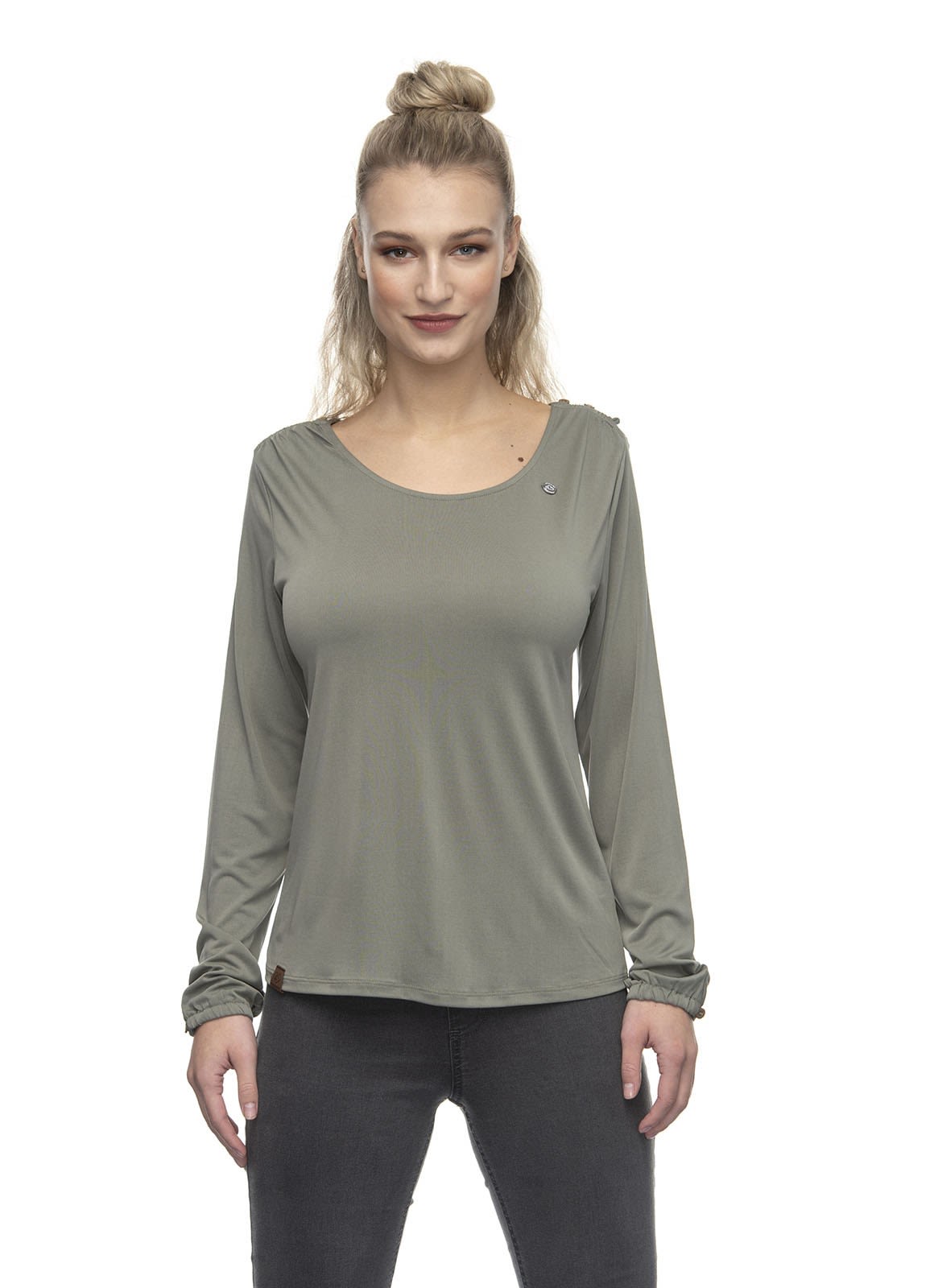 Ragwear Zeeland Grn- Female Langarm-Shirts- Grsse XL - Farbe Dusty Olive