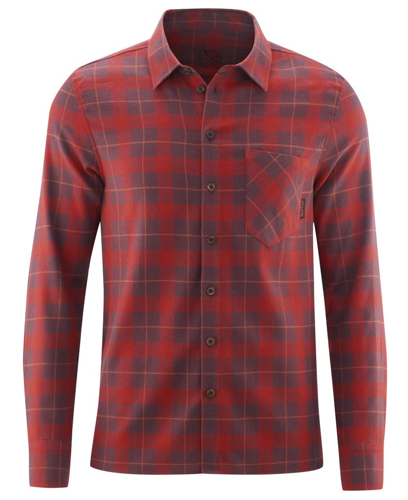 Red Chili Botan Shirt II Kariert - Rot- Male Hemden- Grsse XS - Farbe Dark Plum