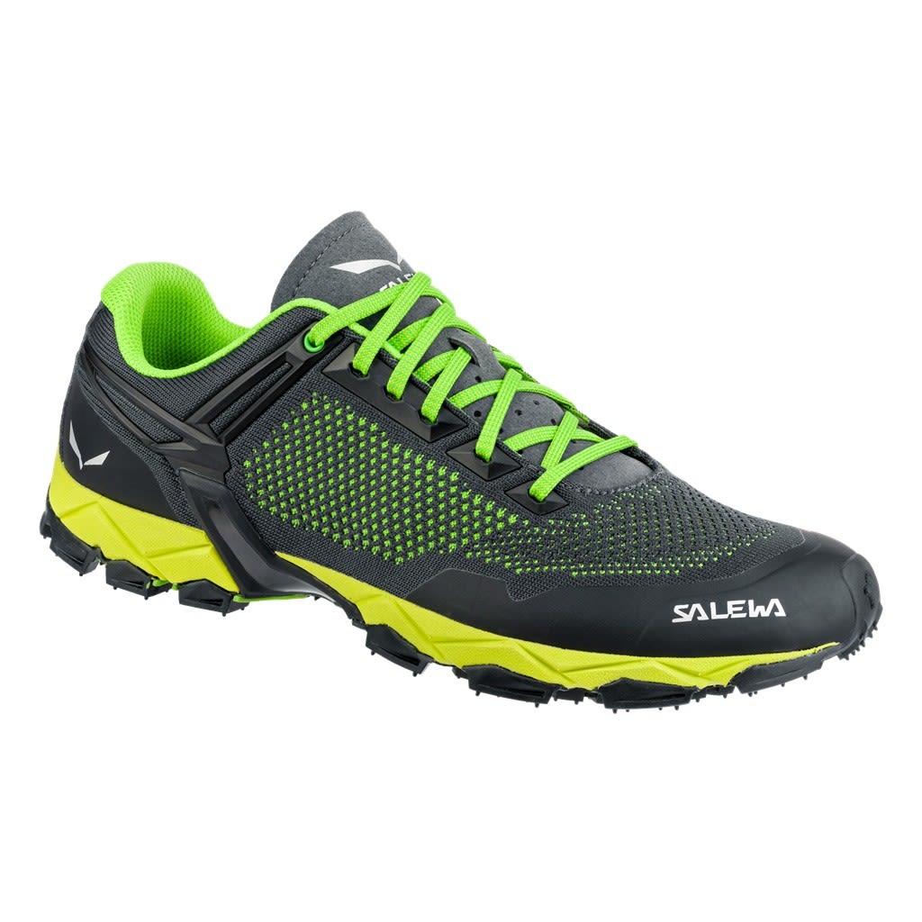 Salewa Lite Train K Grau - Grn- Male Trailrunning- und Laufschuhe- Grsse EU 41 - Farbe Ombre Blue - Tender Shot