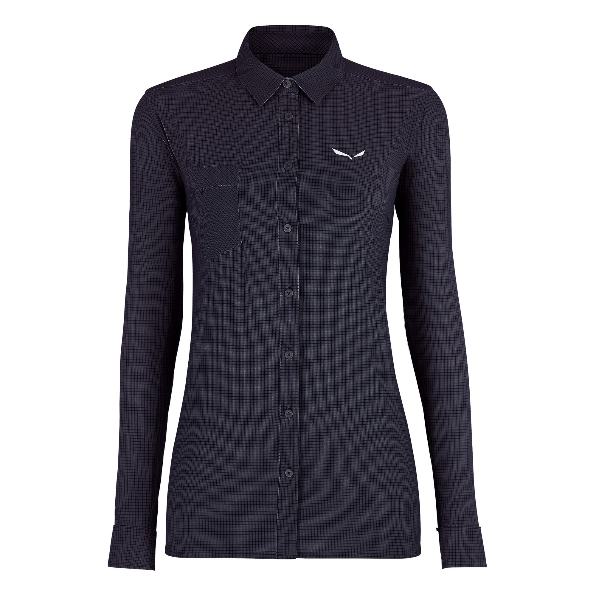 Salewa Puez Minicheck 2 Dry L-S Shirt Kariert - Blau- Female Hemden- Grsse 34 - Farbe Premium Navy