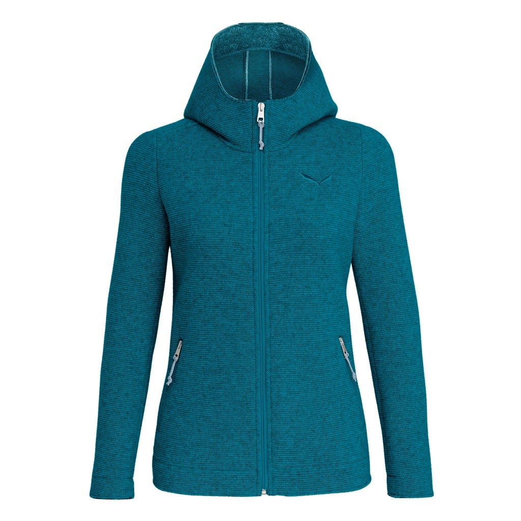 Salewa Sarner 2L Wool Full-Zip Hoody Blau- Female Isolationsjacken- Grsse 36 - Farbe Malta