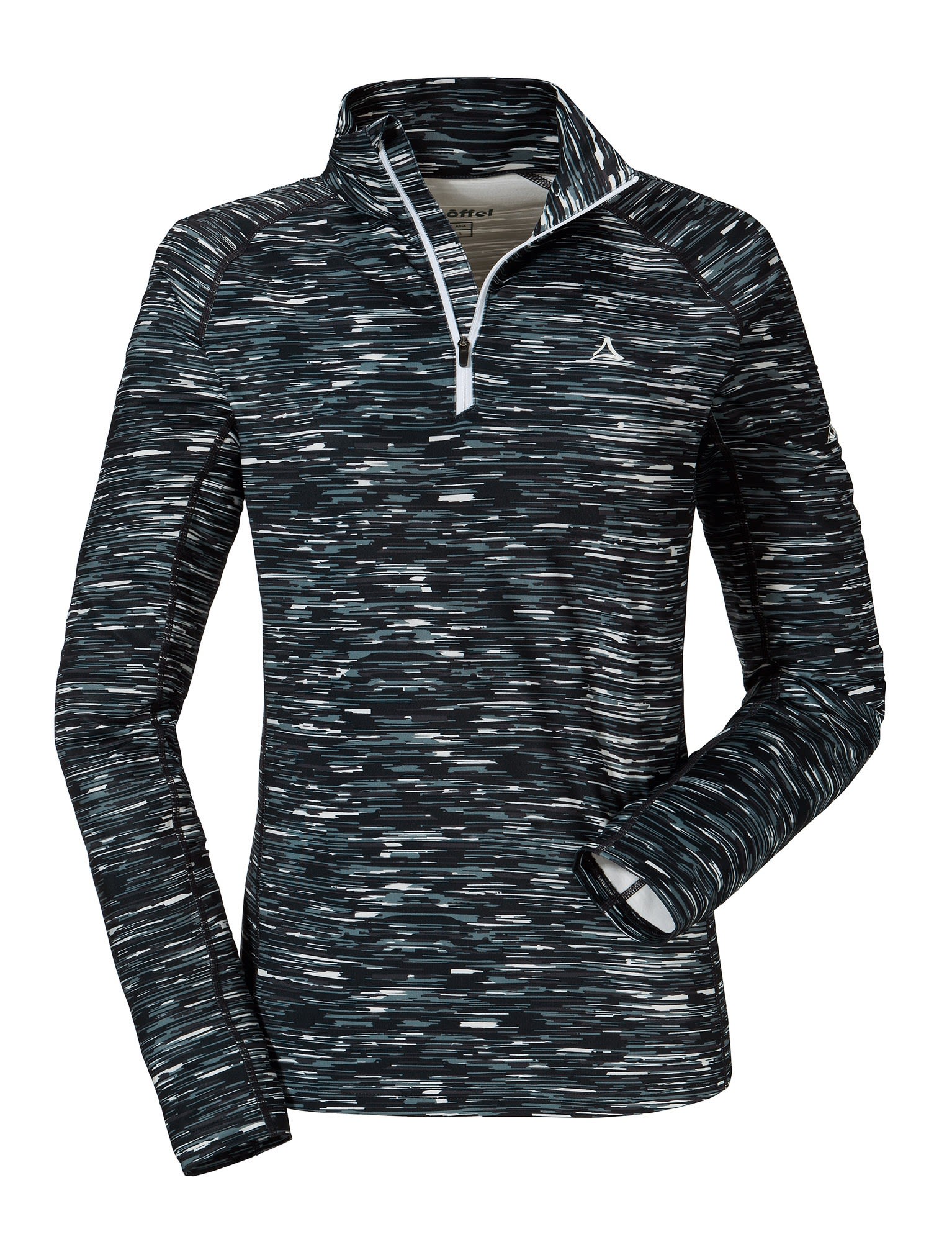 Schffel Longsleeve Lech3 Grau - Schwarz- Female Langarm-Shirts- Grsse 34 - Farbe Stormy Weather