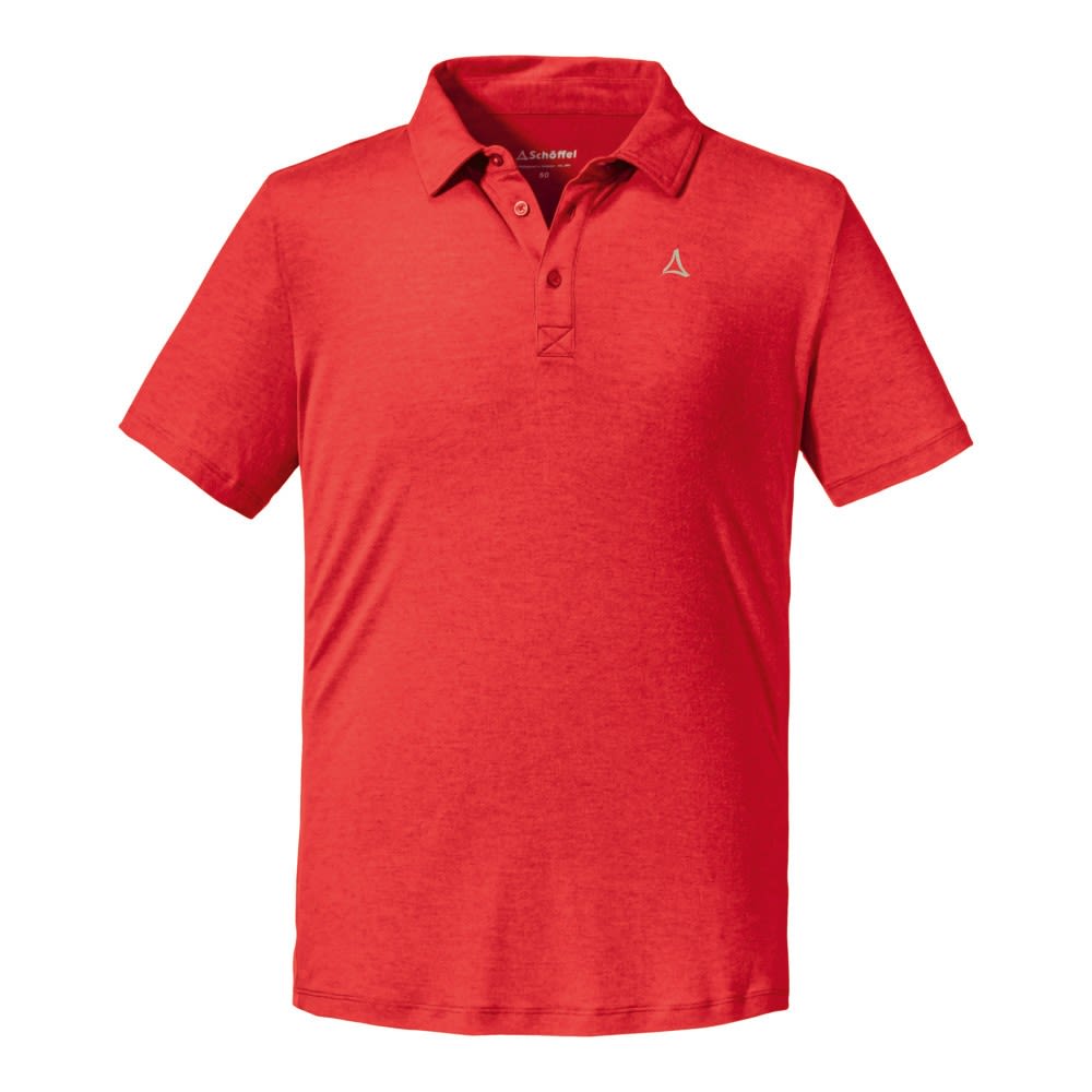 Schffel Polo Shirt Vilan Rot- Male Polo Shirts- Grsse 54 - Farbe Goji Berry