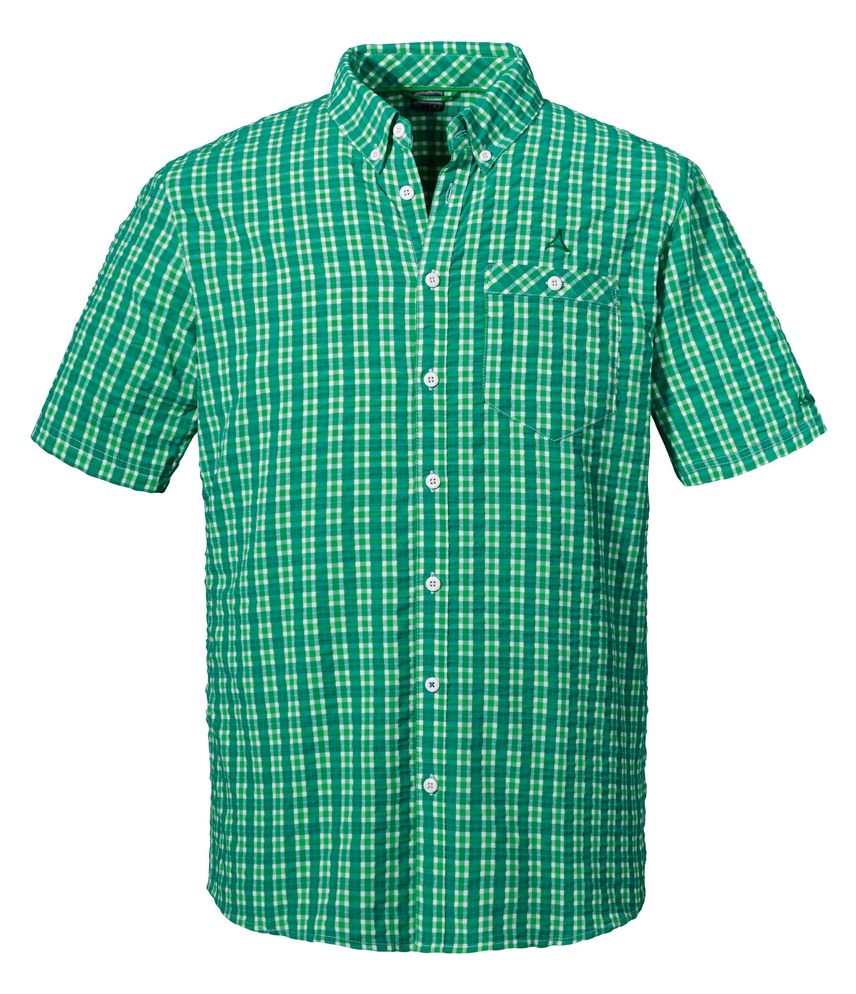 Schffel Shirt Kuopio3 Kariert - Grn- Male Kurzarm-Hemden- Grsse 48 - Farbe Bright Green