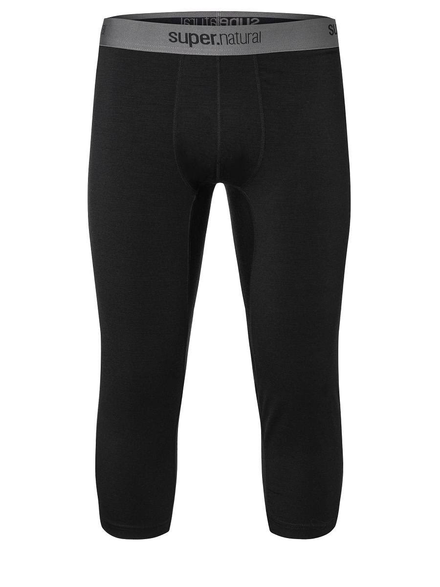 Super-Natural Base 3-4 Tight 230 Schwarz- Male Merino Unterteile- Grsse S - Farbe Jet Black