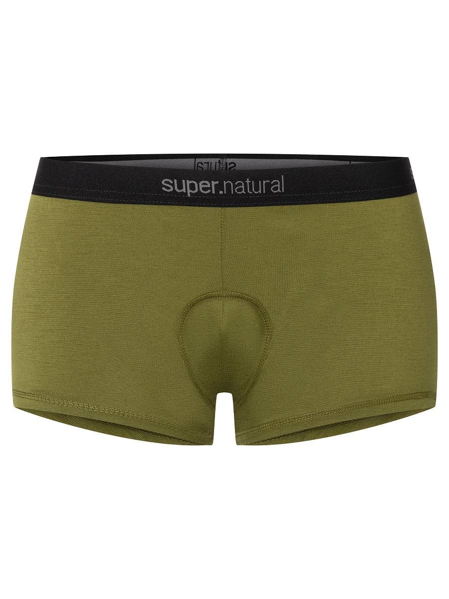 Super-Natural Unstoppable Padded Grn- Female Merino Lange Unterhosen- Grsse XS - Farbe Avocado unter SuperNatural