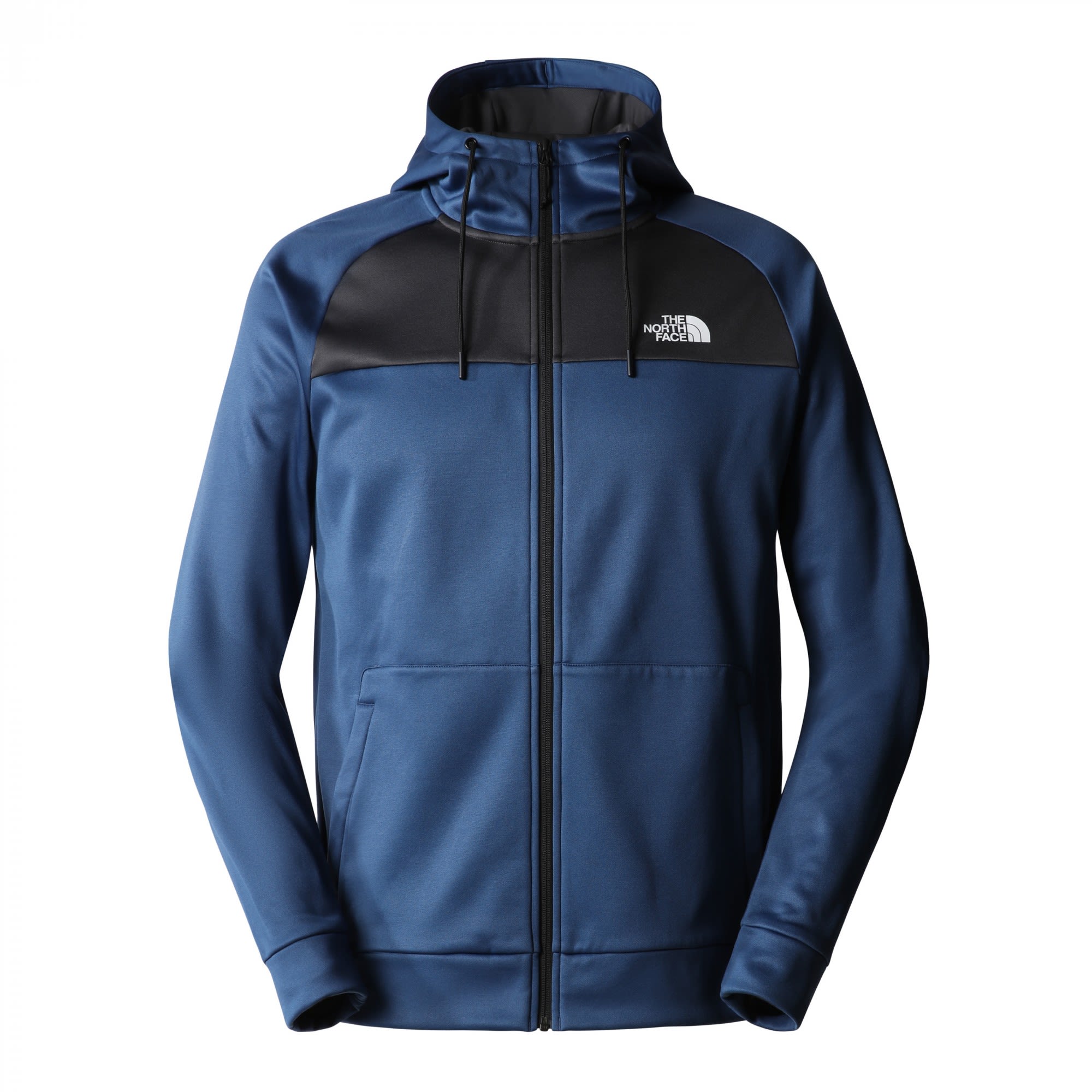 The North Face Reaxion Fleece F-Z Hoodie Colorblock - Blau- Male Hoodies- Grsse S - Farbe Shady Blue - Asphalt Grey