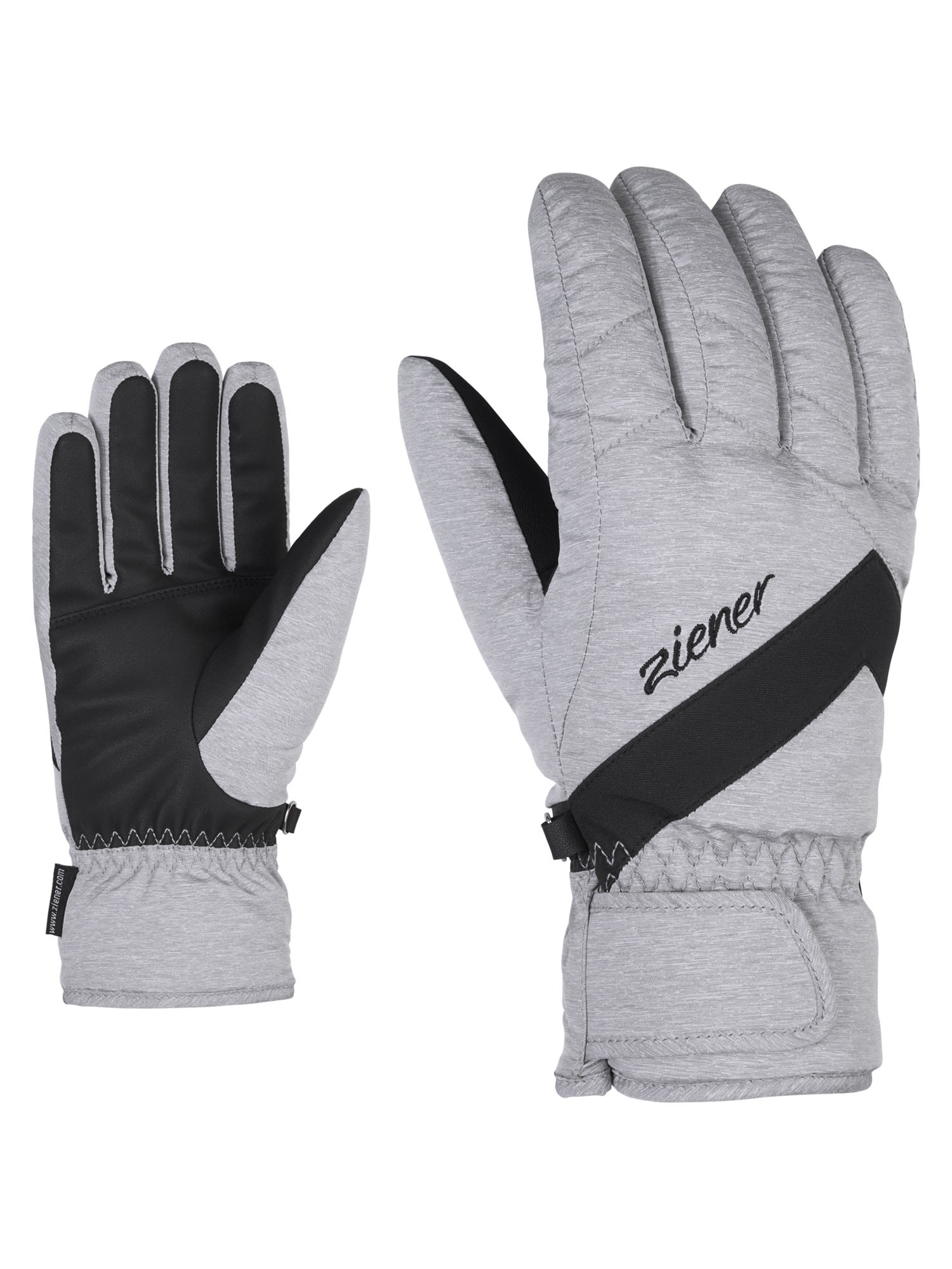 Ziener Kaiti AS Glove Grau- Female Fingerhandschuhe- Grsse 8 - Farbe Light Melange