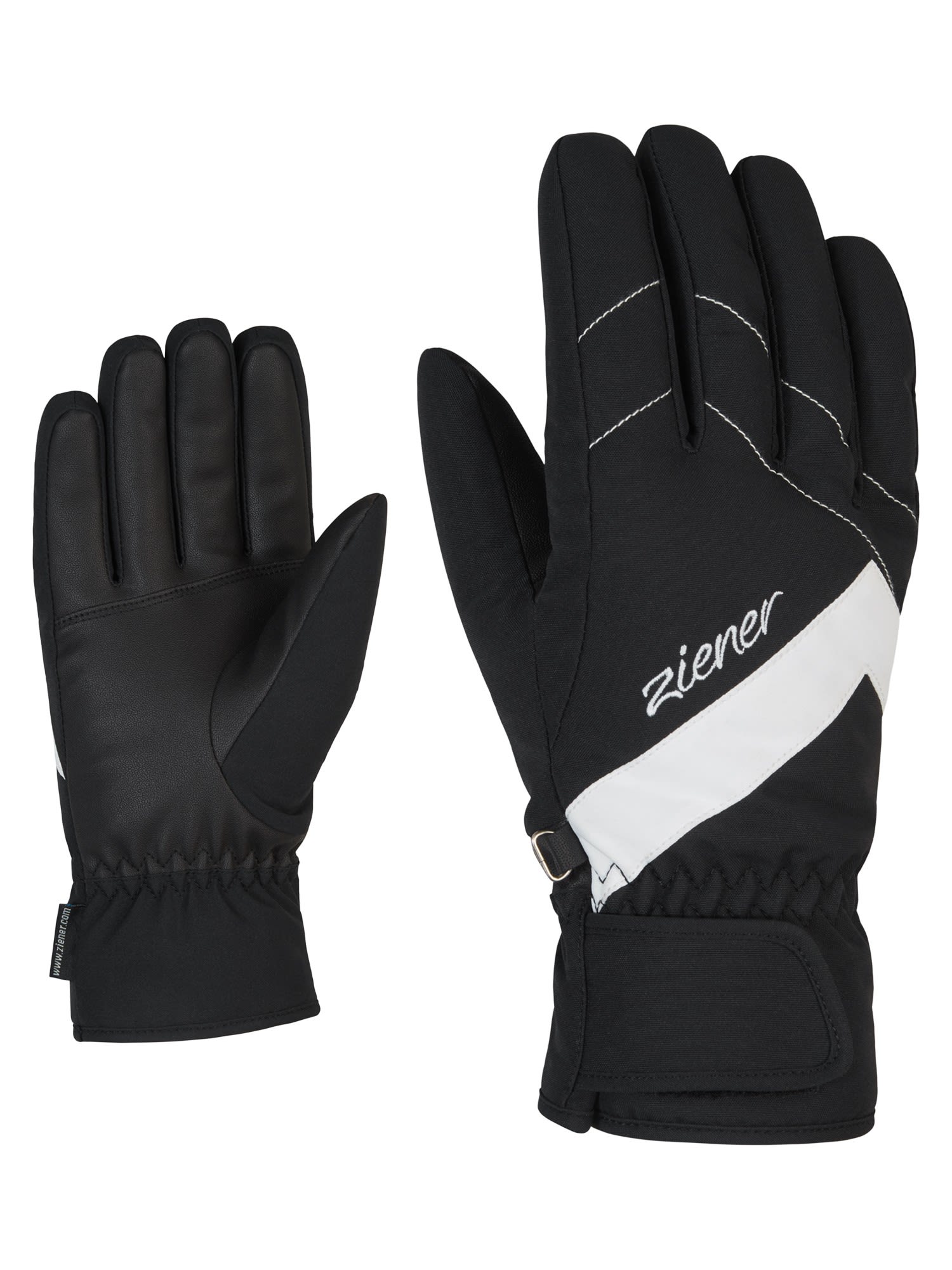 Ziener Kaiti AS Glove Schwarz- Female Fingerhandschuhe- Grsse 7-5 - Farbe Black - White